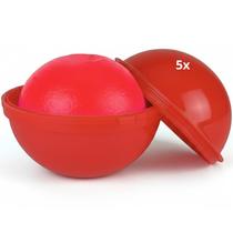 Kit 5 Embalagens Redondas Com Lacre Injesul Para Queijos Tipo Bola Reino Edam 1Kg