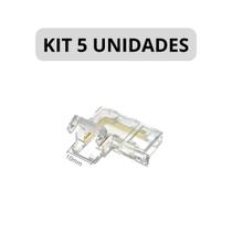 KIT 5 Emenda Curva L Fita LED 10mm 12V 24V
