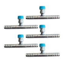 Kit 5 Emendas Ar Cond Reta 8mm Com Ventil R134a Alumínio
