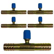 Kit 5 Emendas Ar Condicionado Reta 12mm Com Ventil R134a Aço