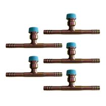 Kit 5 Emendas Ar Condicionado Reta 6mm Com Ventil R134a Aço