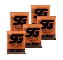 Kit 5 Encordoamento Sg Violao Aco 011 Bronze 85/15 6686