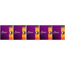 Kit 5 Encordoamento Violão Aço Elixir Nanoweb 0.10
