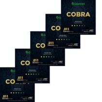 Kit 5 encordoamento violão aço giannini geeflk cobra .011 bronze