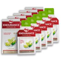Kit 5 Endurance Caffeine Gel Vitafor Caixa 12 Sachês Limão