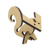 Kit 5 Enfeite de Mesa Esquilo 3D 15x7x9cm MDF 6mm Madeira