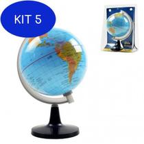 Kit 5 Enfeite Decorativo Globo Terrestre Politico 10 Cm - Western