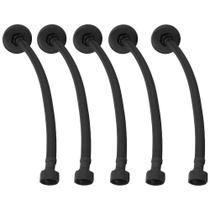 Kit 5 Engate Mangueira Flexível Black Trançado Aço Inox 40Cm Kit 5 Engate Mangueira Flexível Black Trançado Aço Inox 40Cm