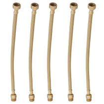 Kit 5 Engate Mangueira Flexível Dourado Trançado Inox 30cm Kit 5 Engate Mangueira Flexível Dourado Trançado Inox 30cm