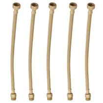 Kit 5 Engate Mangueira Flexível Dourado Trançado Inox 30Cm Kit 5 Engate Mangueira Flexível Dourado Trançado Inox 30Cm
