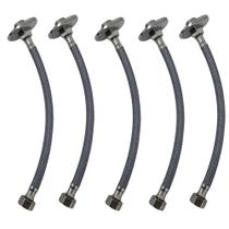 Kit 5 Engate Mangueira Flexível Trançado 30cm Alta Pressão