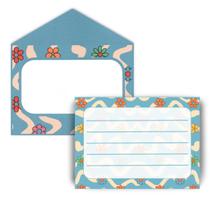 Kit 5 Envelopes + Papéis Carta 8x11 cm - Floral Vintage