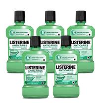 Kit 5 Enxaguantes Bucais Listerine Anticáries Zero 250ml cada