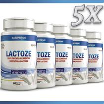 Kit 5 Enzima Lactase 10.000 Fcc leite vaca intolerância alergia - 60 Cápsulas 500mg Kit 5 Enzima Lactase 10.000 Fcc leite vaca intolerância alergia - 60 Cápsulas 500mg