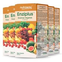 Kit 5 Enzimas Vegetais Enziplus Nutraway 250ml