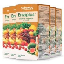 Kit 5 Enzimas Vegetais Enziplus Nutraway 500ml