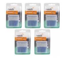 Kit 5 Escova Compacta Interdental Cônica Azul 10 Um