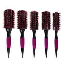 Kit 5 Escova de Cabelo Térmicas Cerdas Duplas Profissional Salão de Beleza Hair Cabelos Lisos Modelados Escovados Penteado Cabeleireiro