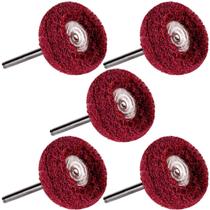 Kit 5 Escova De Polimento Nylon 25Mm Grão 320 Micro Retífica