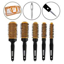 Kit 5 Escovas Cabelo Cerâmica Térmica Bolsa Transparente Cabeleireiro Penteados Escova Modeladora Cabelo Escovado Cabeleireiro Kit 5 Escovas Cabelo Cerâmica Térmica Bolsa Transparente Cabeleireiro Penteados Escova Modeladora Cabelo Escovado Cabeleireiro