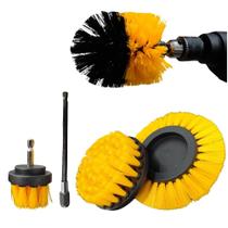 Kit 5 Escovas Limpeza Box Sofás Tapetes Estofados Banheiro Para Parafusadeira Furadeira