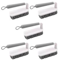 Kit 5 Escovas para Lavar Piso Calçado Roupa Escovão Anatômico Flow Bege Cerdas Resistentes Kit 5 Escovas para Lavar Piso Calçado Roupa Escovão Anatômico Flow Bege Cerdas Resistentes
