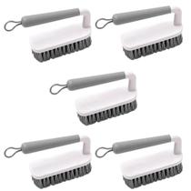 Kit 5 Escovas para Lavar Piso Calçado Roupa Escovão Anatômico Flow Bege Cerdas Resistentes Kit 5 Escovas para Lavar Piso Calçado Roupa Escovão Anatômico Flow Bege Cerdas Resistentes