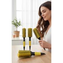 Kit 5 Escovas Profissional Cabelo Cerdas Javali - Tons Vibra