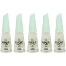 Kit 5 Esmalte Risque Care Seda Base Preparação Unha 8ml Risqué