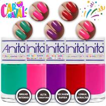 Kit 5 Esmaltes Anita Coleção De Carnaval 2026 Kit 5 Esmaltes Anita Coleção De Carnaval 2026