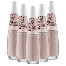 Kit 5 Esmaltes Coleção A Cor da Sua Moda Cor Nude Clássico Impala
