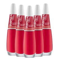 Kit 5 Esmaltes Coleção A Cor da Sua Moda Cor Tomate Impala Kit 5 Esmaltes Coleção A Cor da Sua Moda Cor Tomate Impala