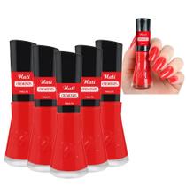 Kit 5 Esmaltes Coleção Cremosos Cor Pirulito Nati