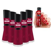 Kit 5 Esmaltes Coleção Cremosos Cor Primeiro Beijo Nati