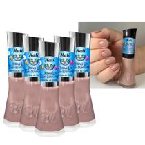 Kit 5 Esmaltes Coleção País das Maravilhas Cor Sorriso do Gato Nati