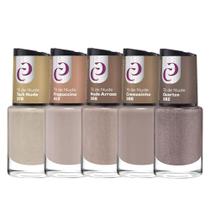 Kit 5 Esmaltes Coleção To de Nude Tons Marrons 10ml Cora Kit 5 Esmaltes Coleção To de Nude Tons Marrons 10ml Cora
