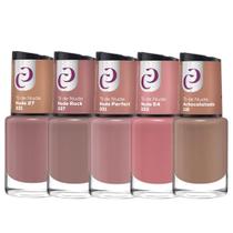 Kit 5 Esmaltes Coleção Tô de Nude Tons Rosados 10ml Cora