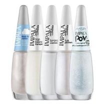 Kit 5 Esmaltes Francesinha Completo Base Top Coat Kit 5 Esmaltes Francesinha Completo Base Top Coat