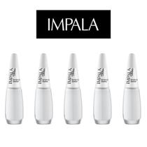 Kit 5 esmaltes impala a cor da moda cremoso branco