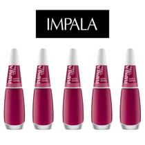Kit 5 esmaltes impala a cor da moda cremoso vinho Kit 5 esmaltes impala a cor da moda cremoso vinho