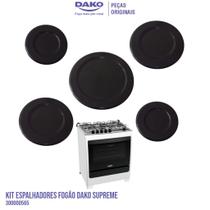Kit 5 Espalhadores Fogão Dako Supreme 5 Bocas - 2pq / 2gr / 1 gig