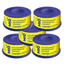 Kit 5 Esparadrapo Impermeável Mió Branco 2,5cm X 4,5m 1 Unidade Kit 5 Esparadrapo Impermeável Mió Branco 2,5cm X 4,5m 1 Unidade