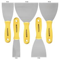 Kit 5 Espátula 4 6 8 10 12 Cm Aço Multiuso Massa Cola Gesso Kit 5 Espátula 4 6 8 10 12 Cm Aço Multiuso Massa Cola Gesso