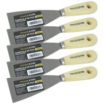 Kit 5 Espátula 6 Cm Aço Gesso Massa Corrida Multiuso Drywal Kit 5 Espátula 6 Cm Aço Gesso Massa Corrida Multiuso Drywal