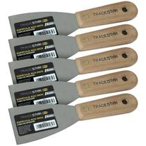 Kit 5 Espátula 6 Cm Aço Inox Multiuso Chapa Gesso Drywal Kit 5 Espátula 6 Cm Aço Inox Multiuso Chapa Gesso Drywal
