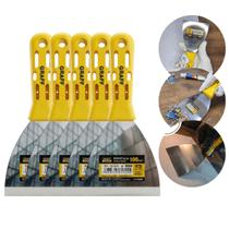 Kit 5 Espátula Aço 100mm Pintura Massa Artesanato Raspador Kit 5 Espátula Aço 100mm Pintura Massa Artesanato Raspador