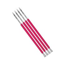 Kit 5 Espatula De Inox Mista Rosa Isis Cutelaria