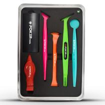 Kit 5 Espátulas Envelopamento Vinil/Adesivo + Cortador Poker Tool