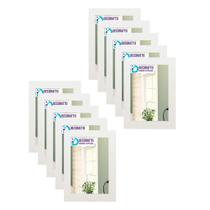 kit 5 Espelhos 10x15 Moldura branca para casa, decoração, sala, banheiro.