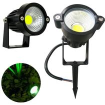 Kit 5 Espeto Led 9w Iluminaçao Jardim Prova Dagua branco frio 6500k